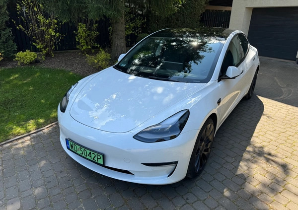 Tesla Model 3 cena 180000 przebieg: 29500, rok produkcji 2022 z Zielonka małe 277